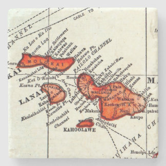 マウイ、Lanaiのモロカイ島のハワイ諸島の石 ストーンコースター