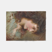 マウエレガントド(女性ポートレート) フリースブランケット (正面(横))