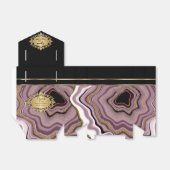 マウエレガントブ、ブラック、金ゴールドで大理石をアゲート フェイバーボックス (折り畳みなし)