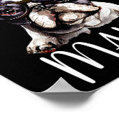 マウォーターフランスのカラーブルドッグドッグマザーズデイモ ポスター (角)