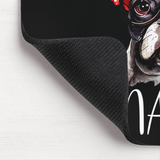 マウォーターフランスのカラーブルドッグドッグマザーズデイモ マウスパッド (コーナー)