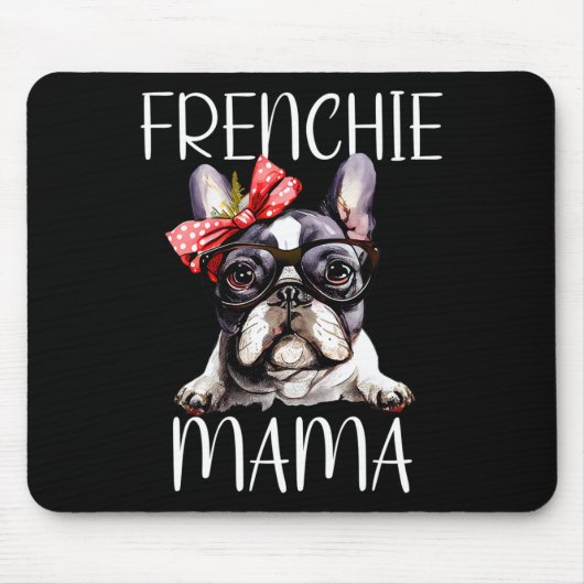 マウォーターフランスのカラーブルドッグドッグマザーズデイモ マウスパッド (正面)