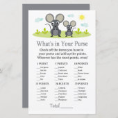 マウスあなたの財布ゲームの赤ちゃんシャワーの中に何がある (正面/裏面)