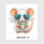 マウスおもしろいの飲み方のシール シール (シート)