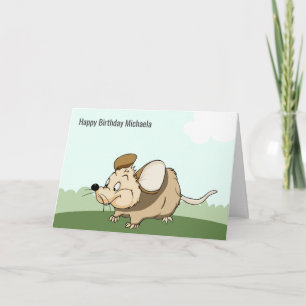 マウスおもしろいキッドパーソナライズされた誕生日カード カード
