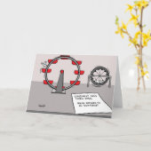 マウスおもしろいグリーティングカード カード (黄色い花)