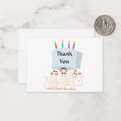 マウスおもしろいサンキューカード ノートカード (正面/裏面インサイチュ)