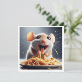 マウスおもしろいディナー招待、マウス誕生日 招待状 (スタンド正面)