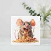 マウスおもしろいディナー招待、マウス誕生日 招待状 (スタンド正面)