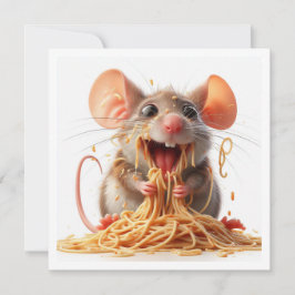 マウスおもしろいディナー招待、マウス誕生日 招待状