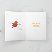 マウスおもしろいプレゼント甥または姪のクリスマスカード 案内状 (内部)