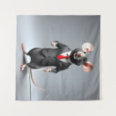 マウスおもしろい漫画 タペストリー (正面(横))