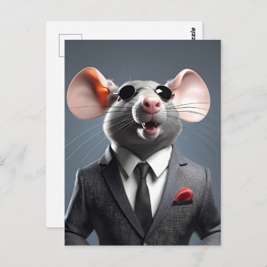 マウスおもしろい漫画 ポストカード (正面/裏面)