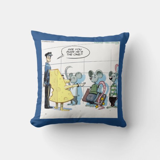 マウスおもしろい犯罪Rick London Cotton装飾用クッション クッション (正面)