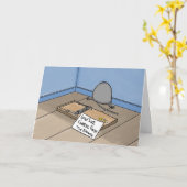 マウスおもしろい誕生日カード カード (黄色い花)