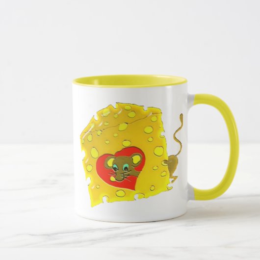 マウスおよびチーズ マグカップ (右)