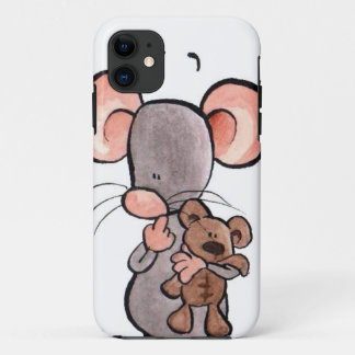 マウスおよびテディー・ベアの図解入りの、写真付きのな電話例 iPhone 11 ケース