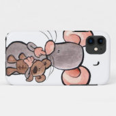 マウスおよびテディー・ベアの図解入りの、写真付きのな電話例 Case-Mate iPhoneケース (裏面(横))