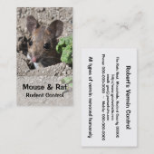 マウスおよびラットの害虫駆除の名刺 名刺 (正面/裏面)