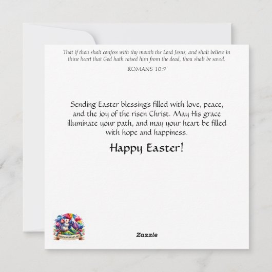 マウスお洒落とカタツムリの冒険イースター シーズンカード (裏面)