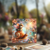 マウスお洒落とカタツムリの冒険イースター シーズンカード