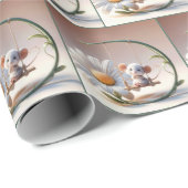 マウスお洒落のデイジースイング ラッピングペーパー (ロールコーナー)