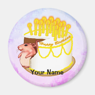 マウスお誕生日ケーキ磁石 マグネット
