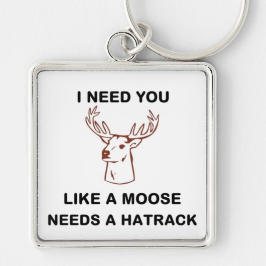 マウスがハットラックを必要とする キーホルダー (正面)