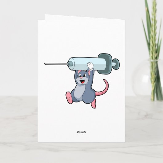 マウスが注射器を持ったナース.PNG カード (裏面)