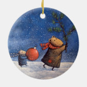 マウスとして静寂でであって下さい セラミックオーナメント (裏面)