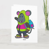 マウスとアイススケートとバックパックのスケートリンク カード (裏面)