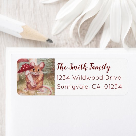 マウスとキノコ ラベル (インサイチュ)