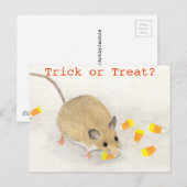 マウスとキャンディコーンのハロウィーン ポストカード (正面/裏面)