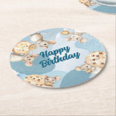 マウスとクッキーの紙コースター ラウンドペーパーコースター (アングル)