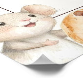 マウスとクッキーの誕生日パーティー歓迎の署名ポスター ポスター (角)