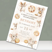 マウスとクッキーの誕生日パーティー 招待状