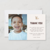 マウスとクッキーの誕生日写真感謝カード サンキューカード (正面)