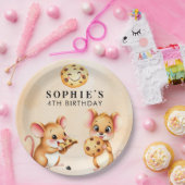 マウスとクッキーテーマ誕生日パーティー紙プレート ペーパープレート (パーティー)