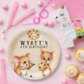 マウスとクッキーテーマ誕生日パーティー紙プレート ペーパープレート (パーティー)