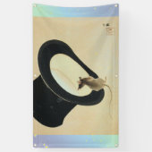 マウスとグロメット付きトップハットバナー 横断幕 (縦)