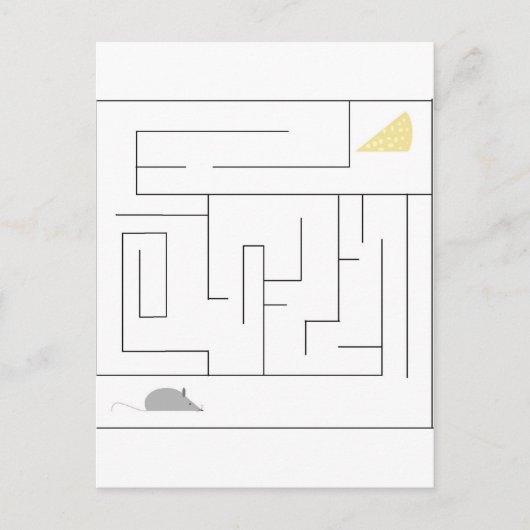 マウスとチーズ迷路 ポストカード (正面)