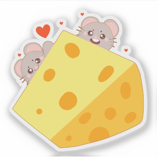 マウスとチーズ シール (正面)