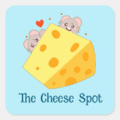 マウスとチーズ スクエアシール (正面)