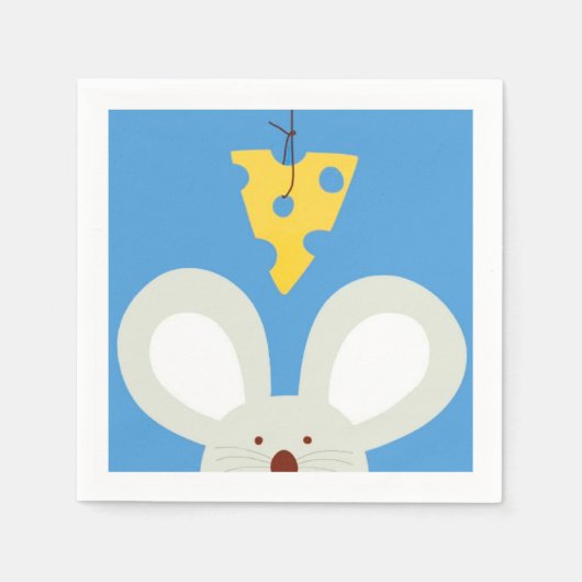 マウスとチーズ スタンダードカクテルナプキン (正面)