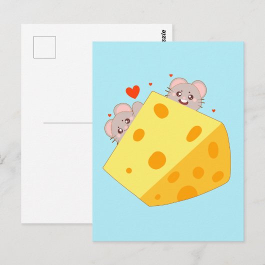 マウスとチーズ ポストカード (正面/裏面)