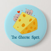 マウスとチーズ 缶バッジ (正面)