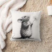 マウスとデイジースケッチ クッション (ブランケット)