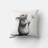 マウスとデイジースケッチ クッション (裏面)