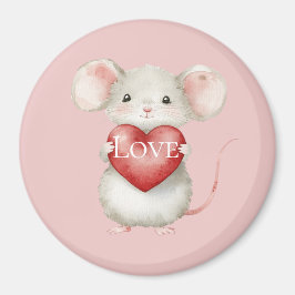 マウスとハート マグネット