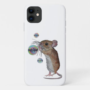 マウスとバブルの電話ケース iPhone 11 ケース